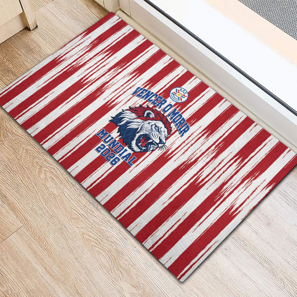 Paraguay Football Mundial 2026 Rubber Doormat Lion Vencer O Morir Supporter