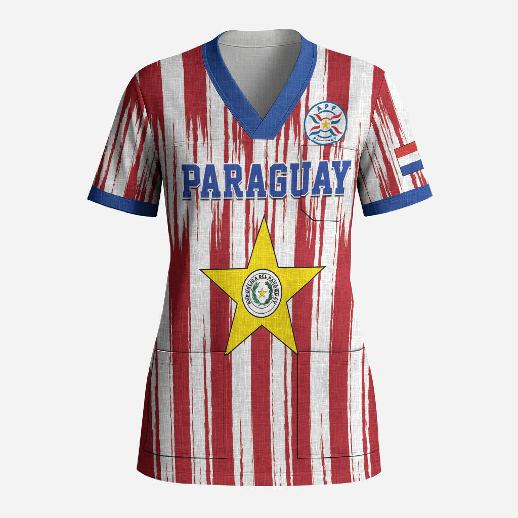 Paraguay Football Mundial 2026 Scrub Top Lion Vencer O Morir Supporter