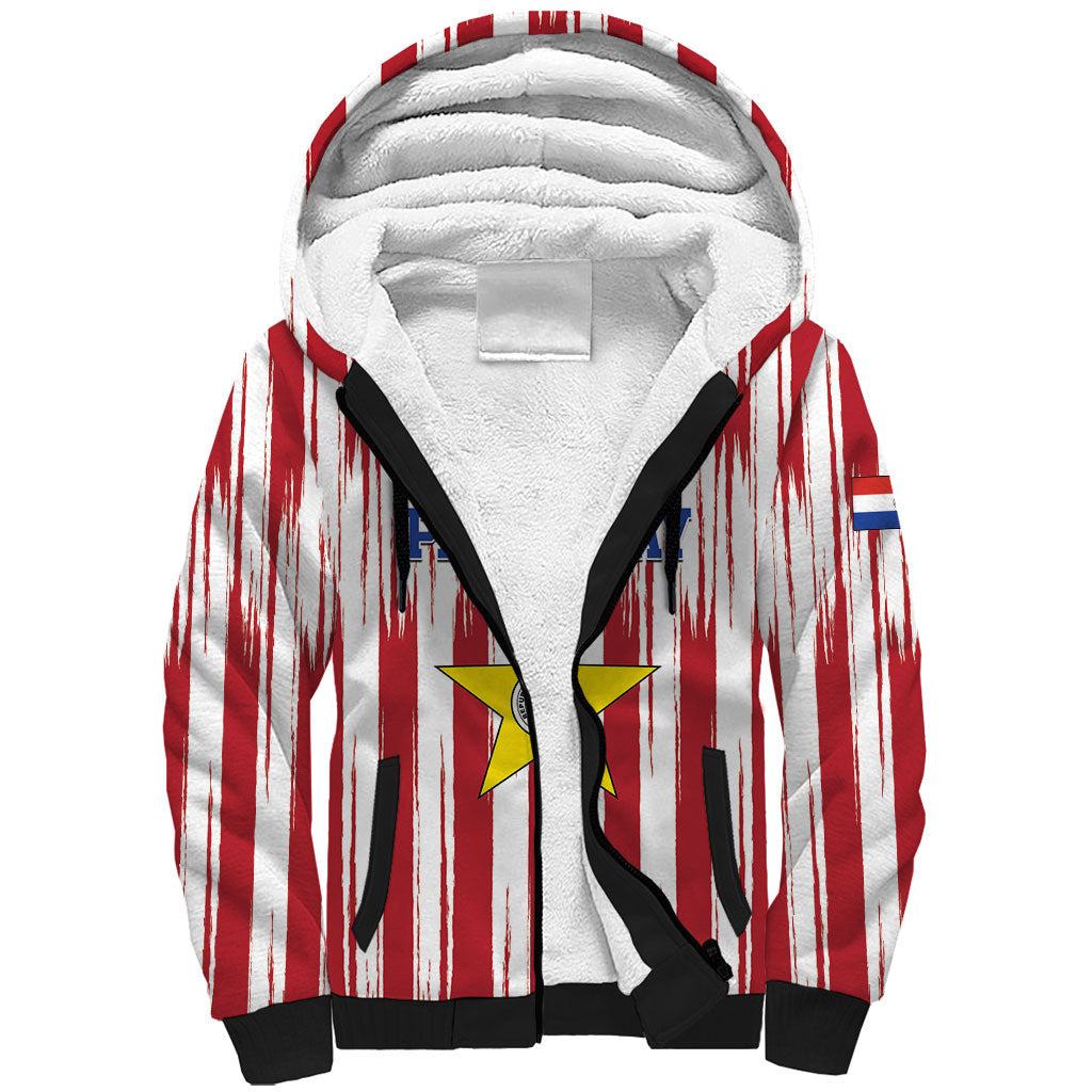 Paraguay Football Mundial 2026 Sherpa Hoodie Lion Vencer O Morir Supporter