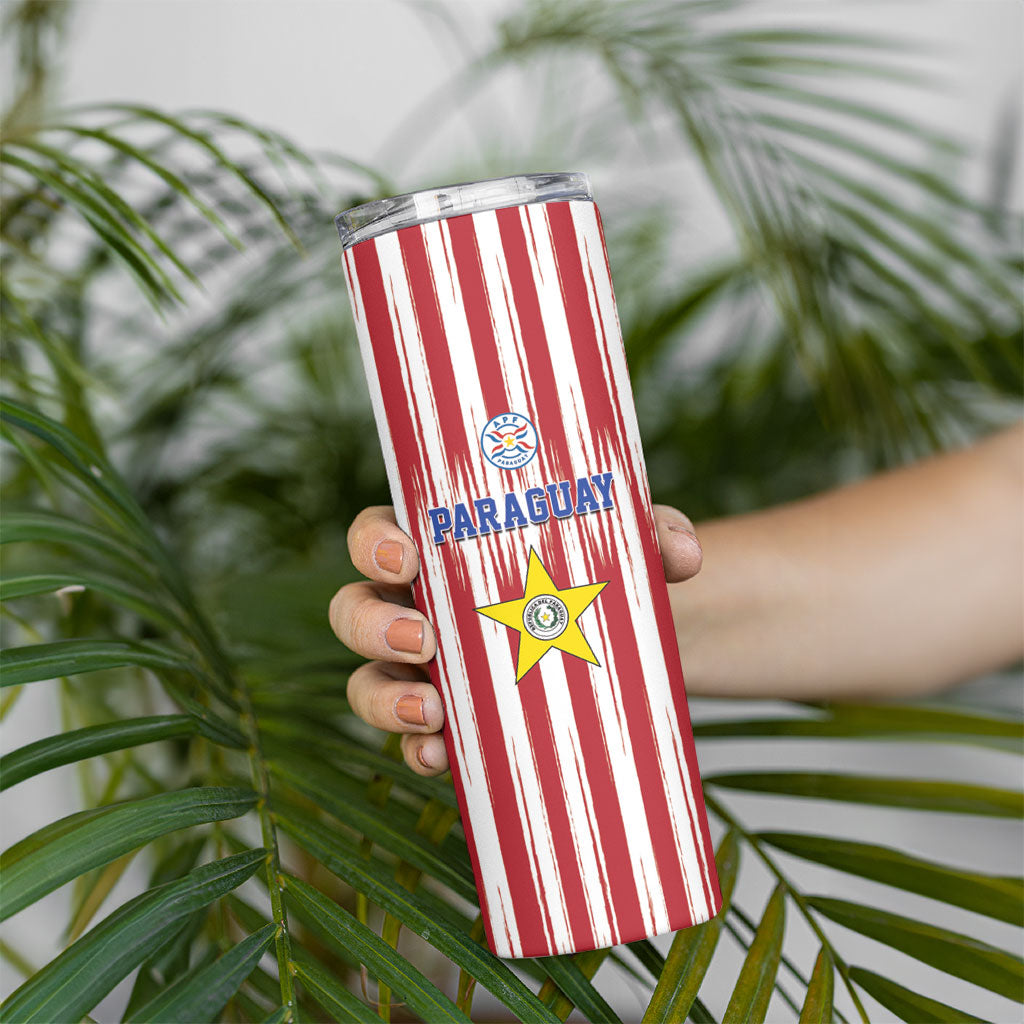 Paraguay Football Mundial 2026 Skinny Tumbler Lion Vencer O Morir Supporter