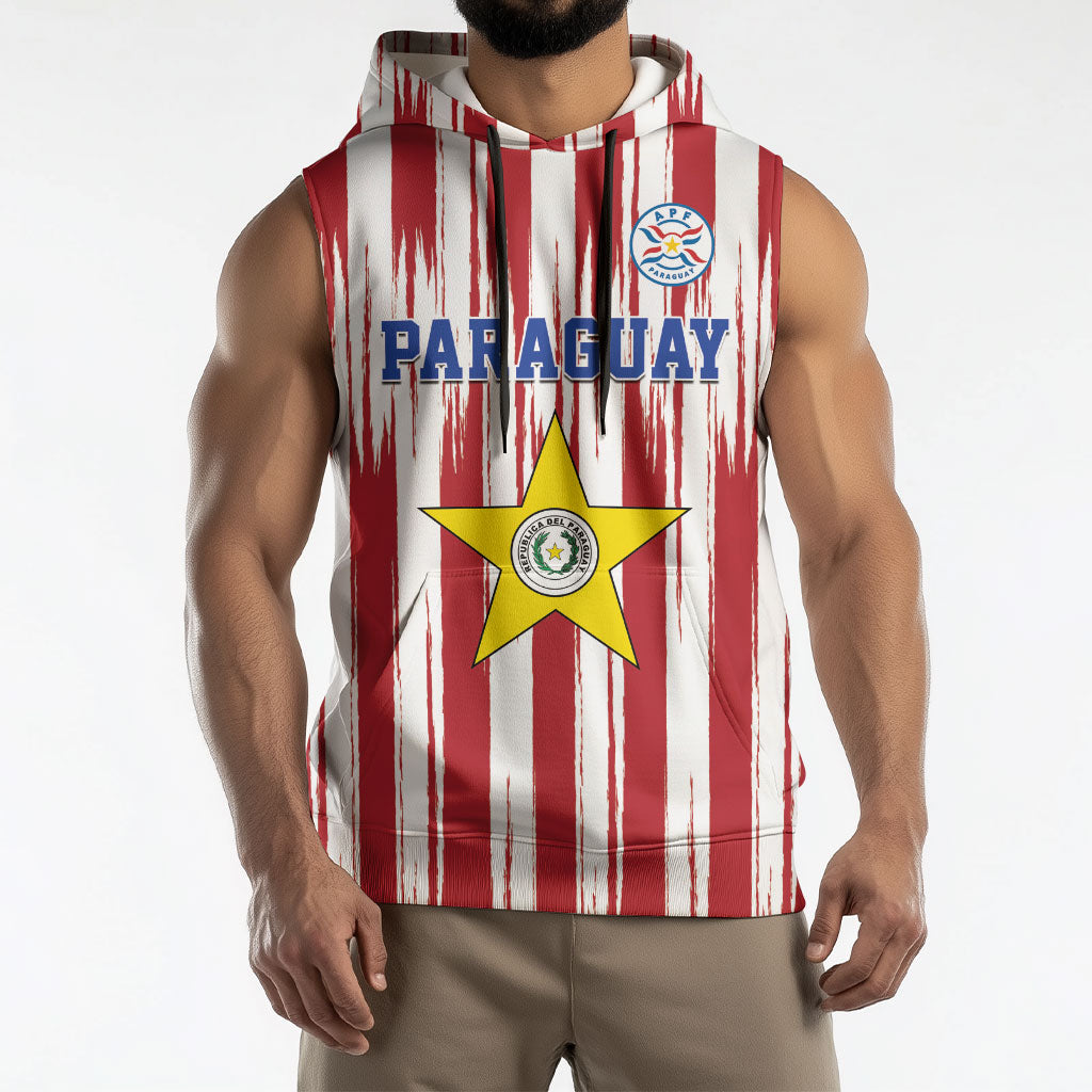 Paraguay Football Mundial 2026 Sleeveless Hoodie Lion Vencer O Morir Supporter