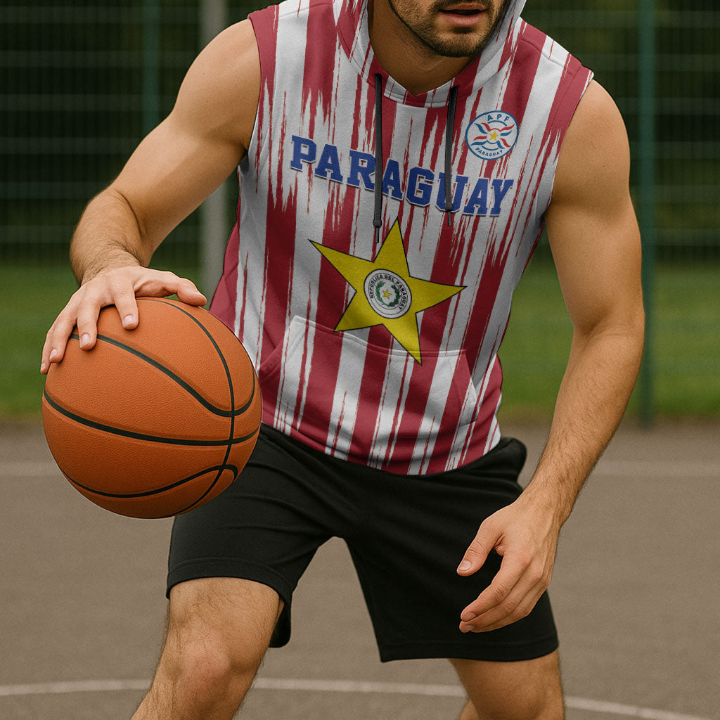 Paraguay Football Mundial 2026 Sleeveless Hoodie Lion Vencer O Morir Supporter