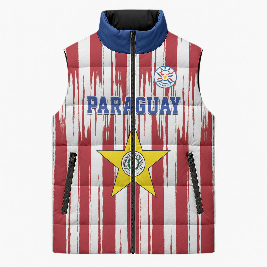 Paraguay Football Mundial 2026 Sleeveless Puffer Jacket Lion Vencer O Morir Supporter