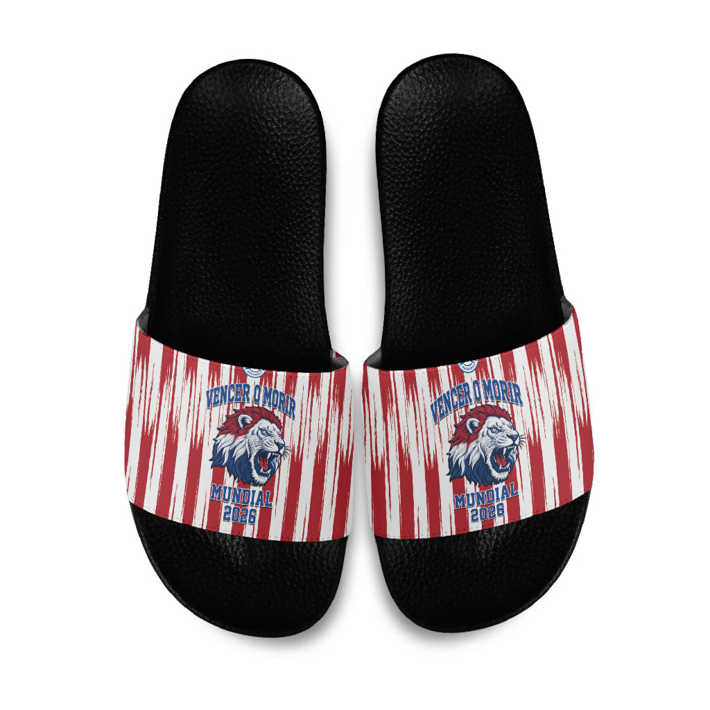 Paraguay Football Mundial 2026 Slide Sandals Lion Vencer O Morir Supporter