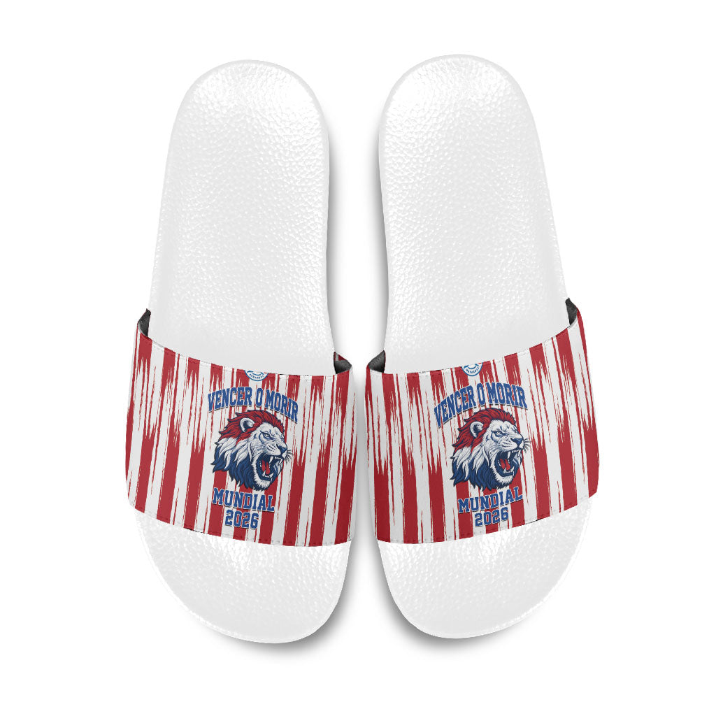 Paraguay Football Mundial 2026 Slide Sandals Lion Vencer O Morir Supporter
