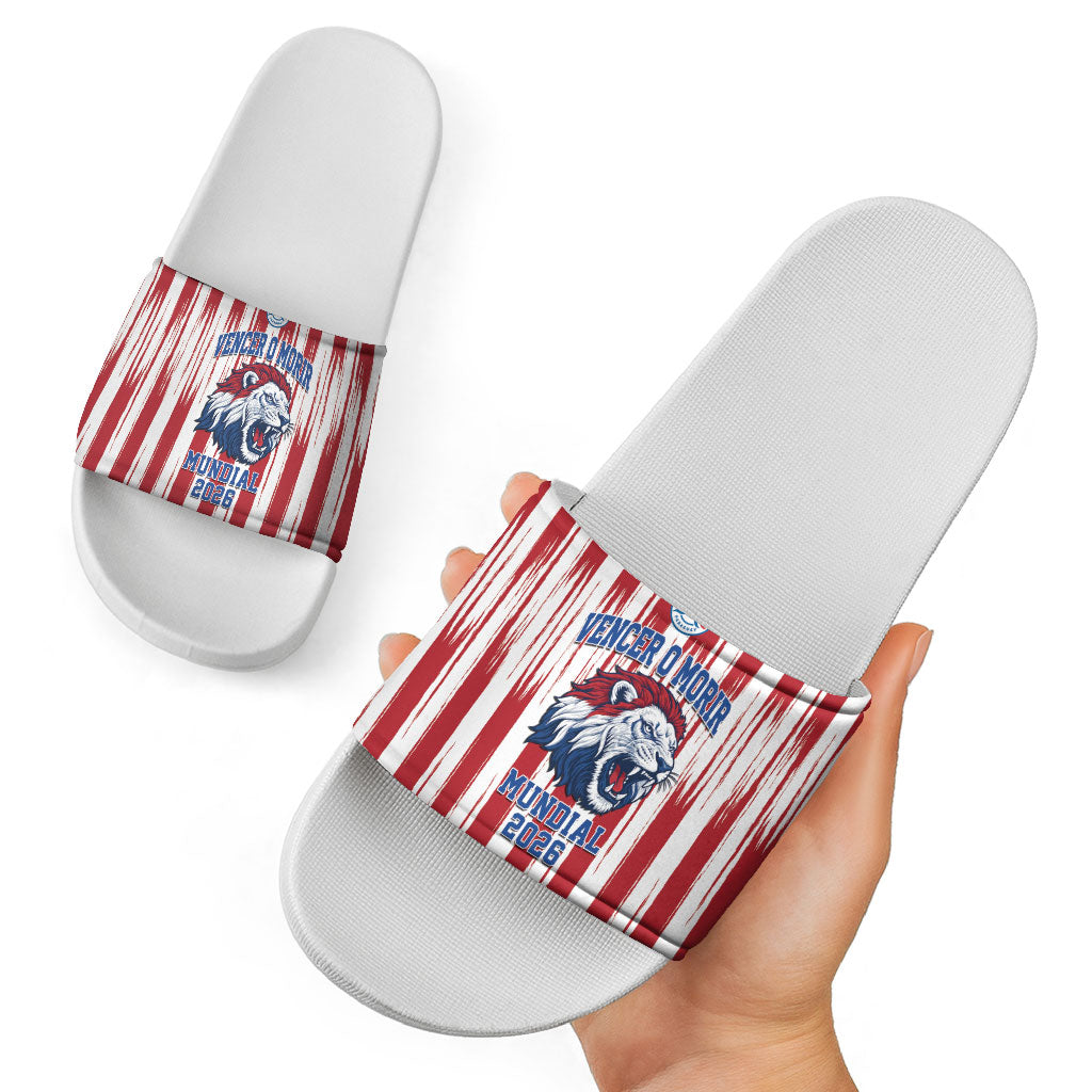 Paraguay Football Mundial 2026 Slide Sandals Lion Vencer O Morir Supporter