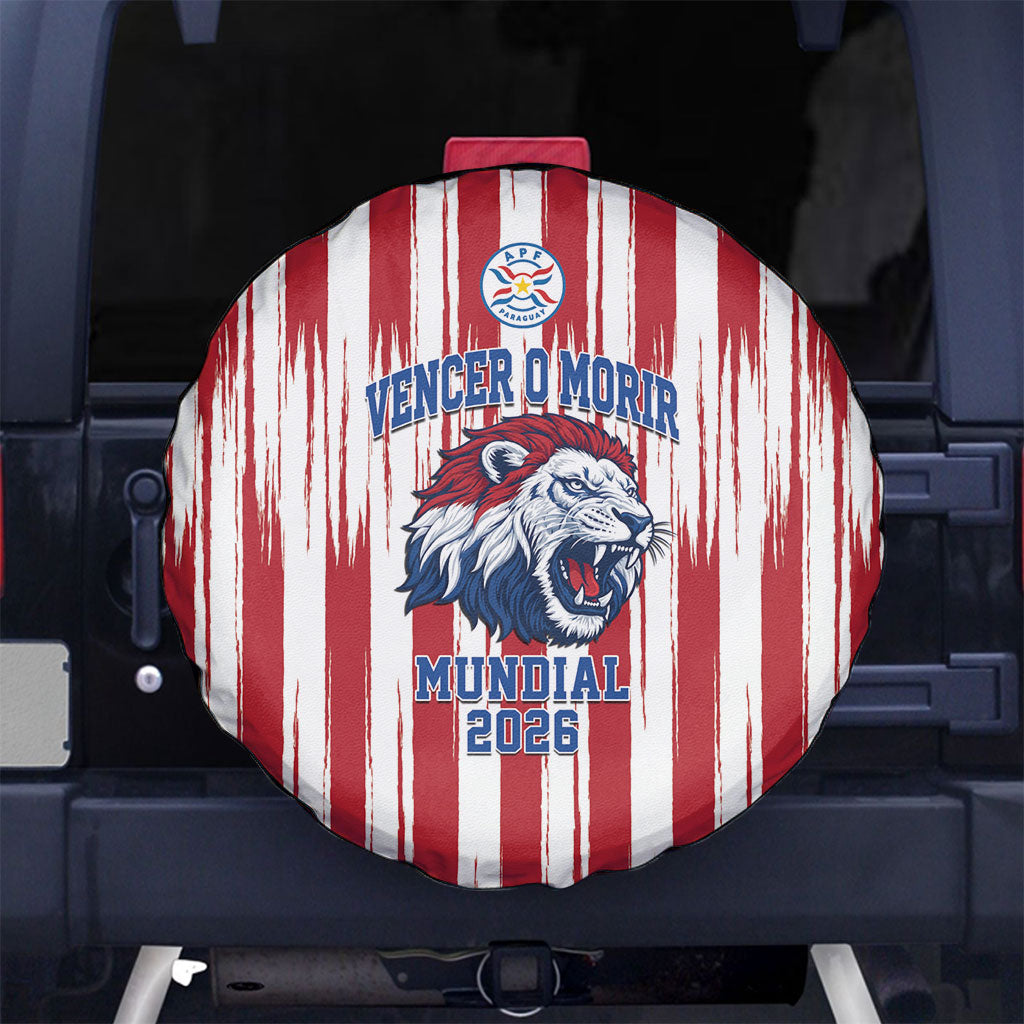 Paraguay Football Mundial 2026 Spare Tire Cover Lion Vencer O Morir Supporter