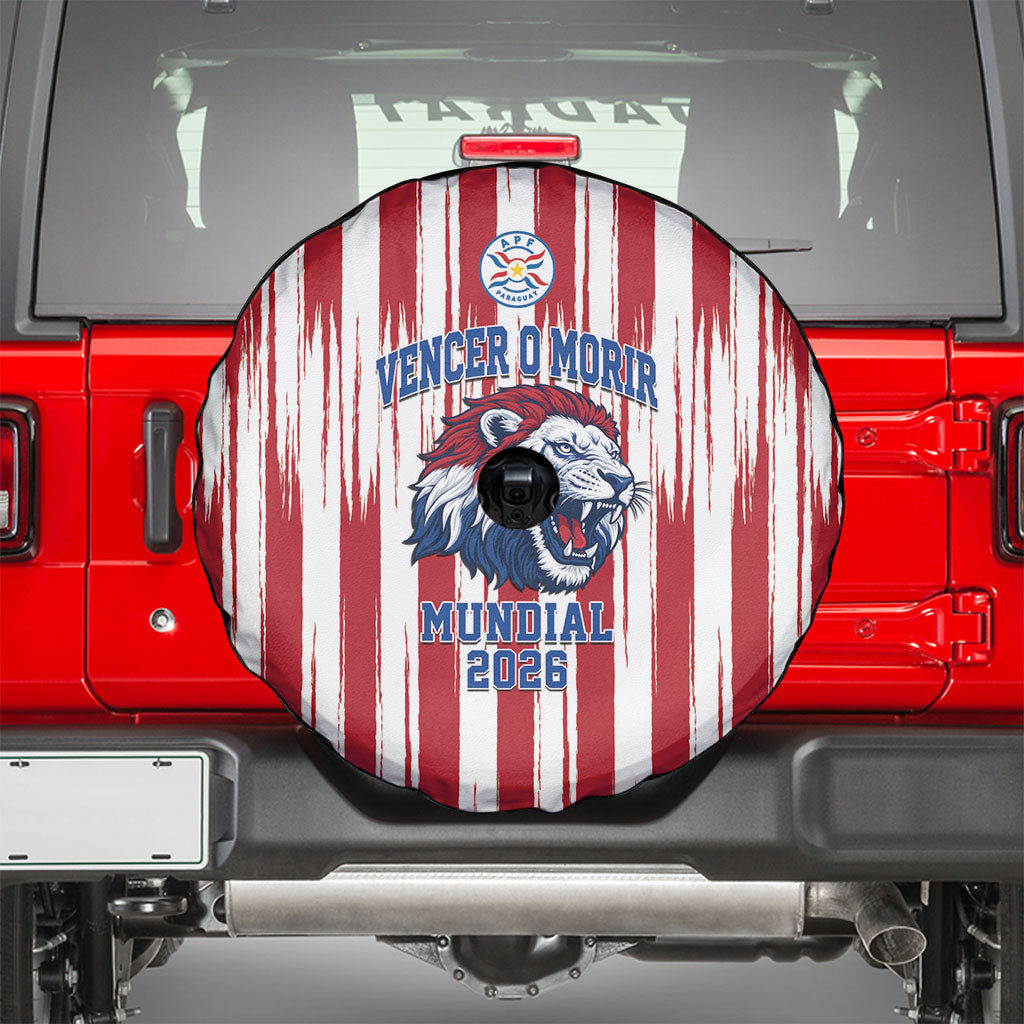 Paraguay Football Mundial 2026 Spare Tire Cover Lion Vencer O Morir Supporter