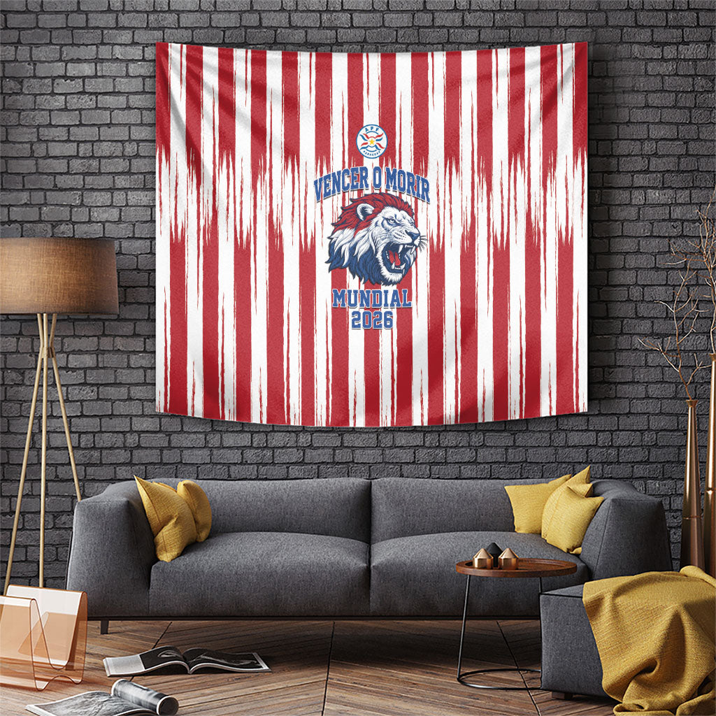 Paraguay Football Mundial 2026 Tapestry Lion Vencer O Morir Supporter