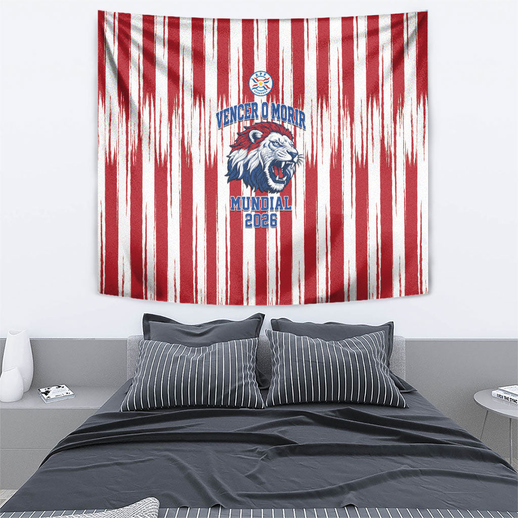 Paraguay Football Mundial 2026 Tapestry Lion Vencer O Morir Supporter