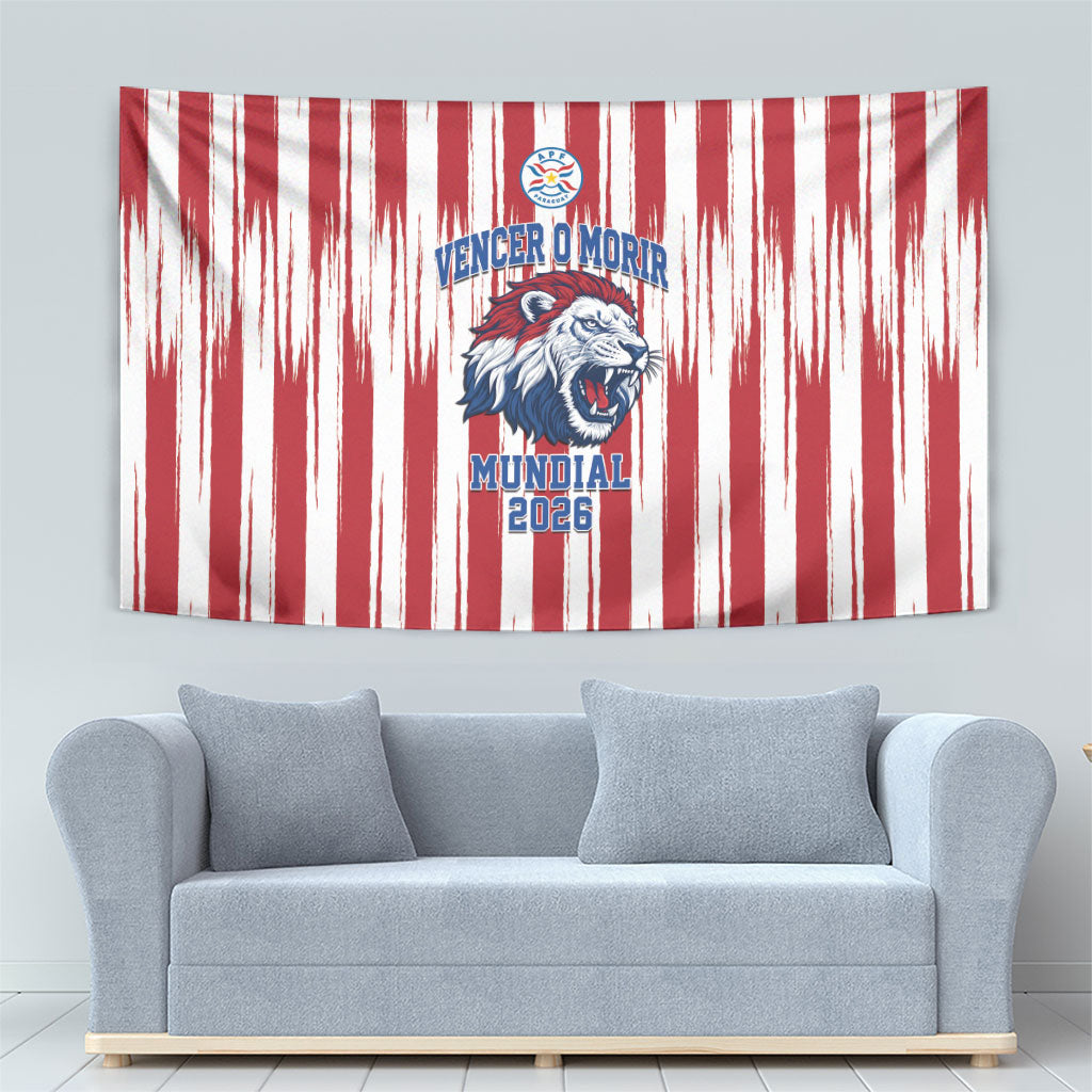 Paraguay Football Mundial 2026 Tapestry Lion Vencer O Morir Supporter