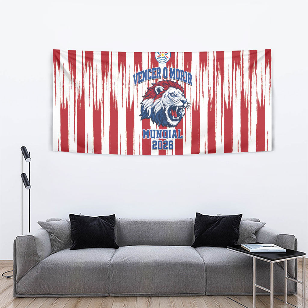 Paraguay Football Mundial 2026 Tapestry Lion Vencer O Morir Supporter