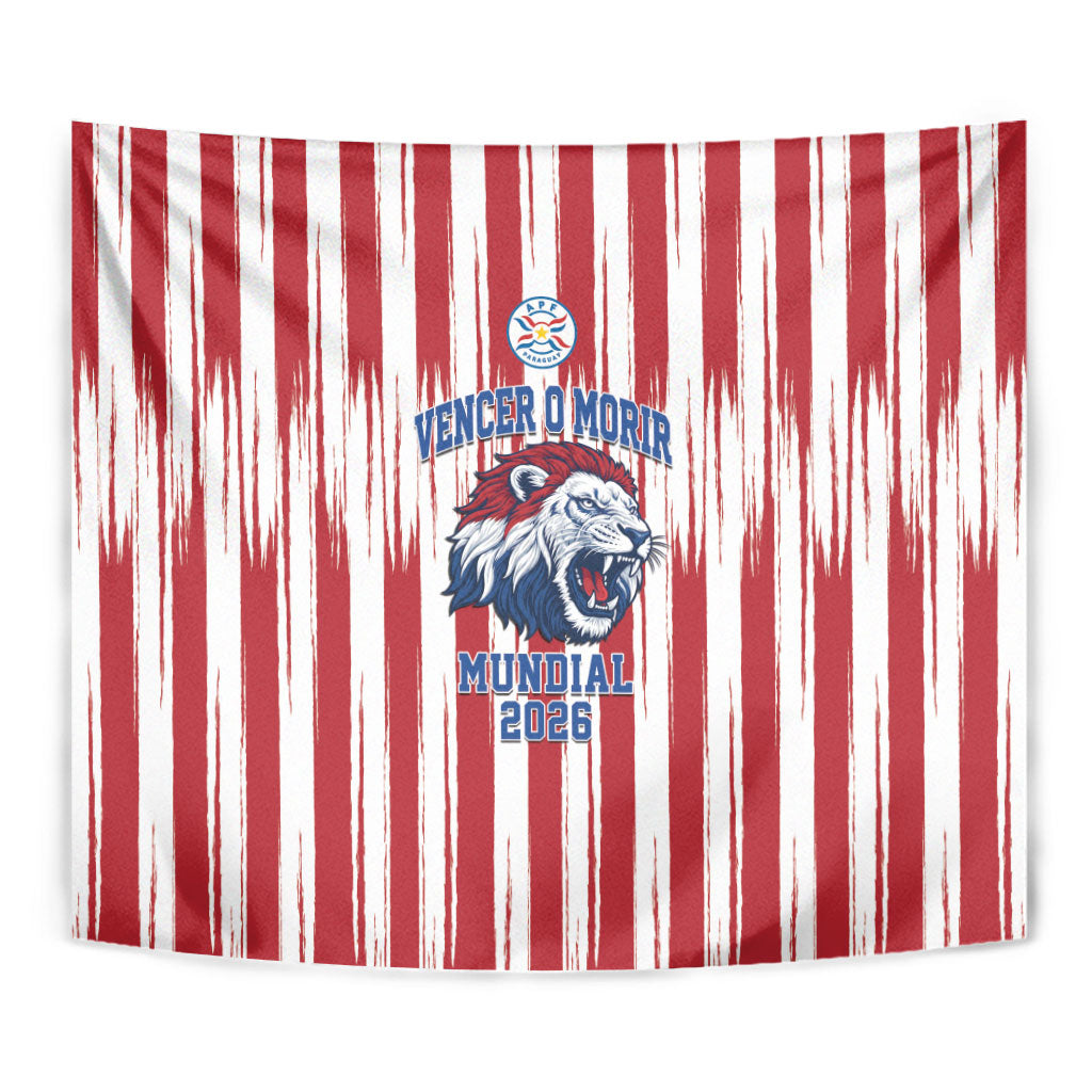 Paraguay Football Mundial 2026 Tapestry Lion Vencer O Morir Supporter