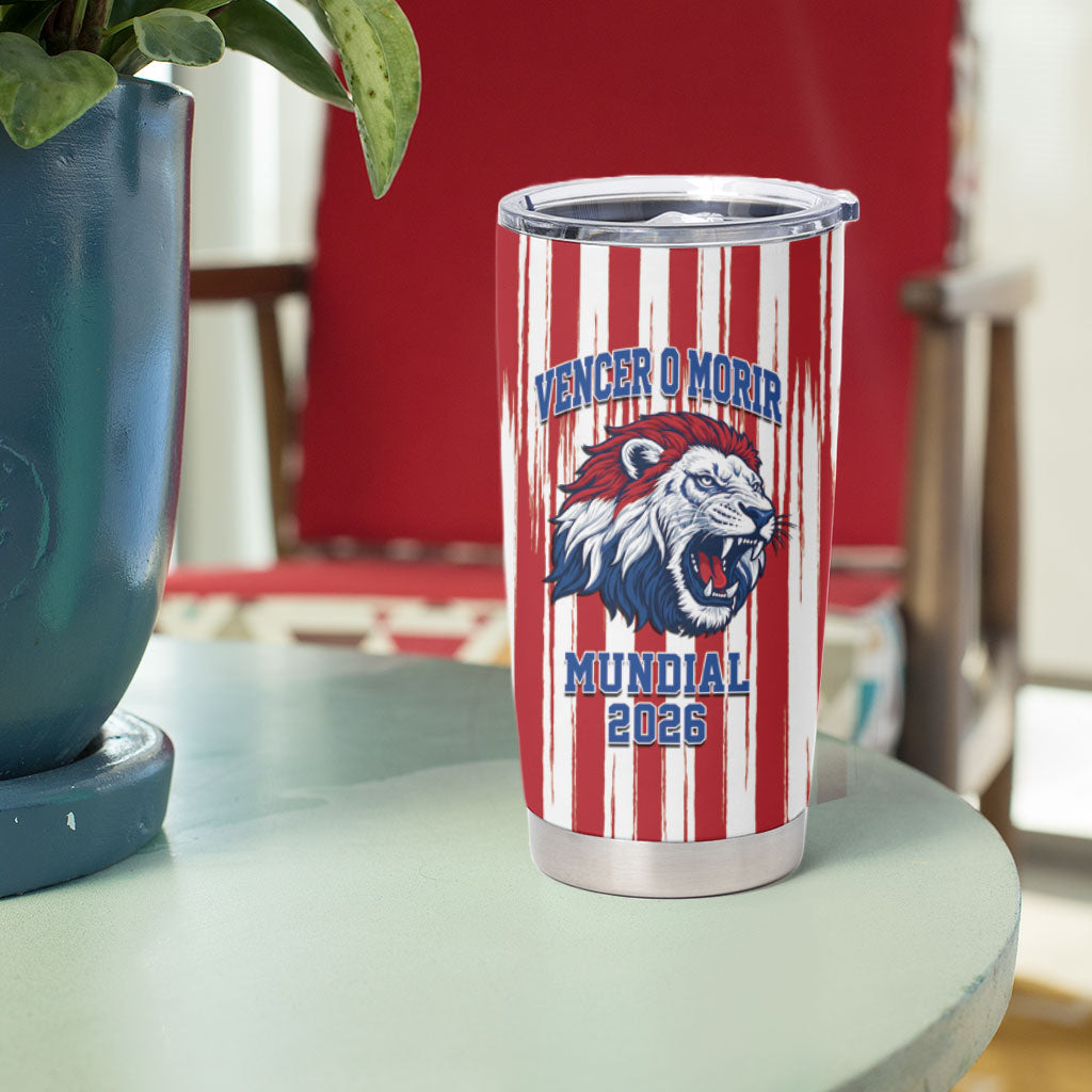 Paraguay Football Mundial 2026 Tumbler Cup Lion Vencer O Morir Supporter