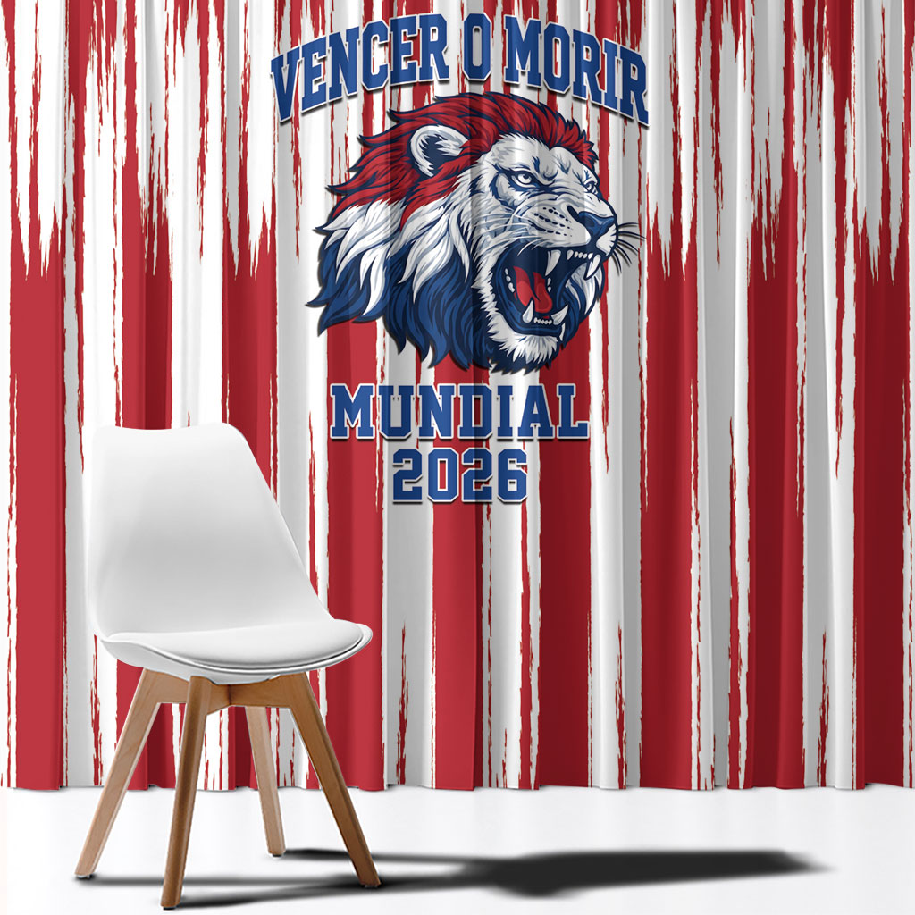 Paraguay Football Mundial 2026 Window Curtain Lion Vencer O Morir Supporter