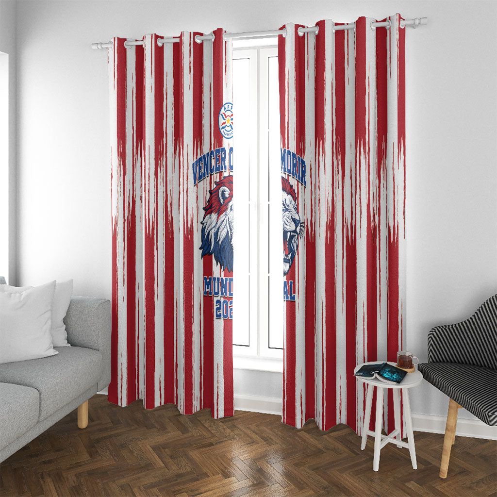 Paraguay Football Mundial 2026 Window Curtain Lion Vencer O Morir Supporter