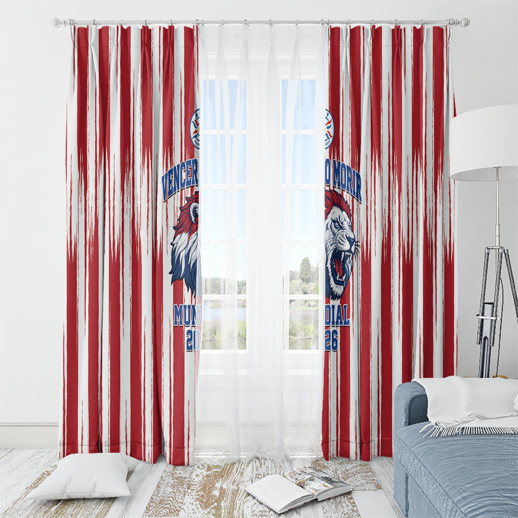 Paraguay Football Mundial 2026 Window Curtain Lion Vencer O Morir Supporter