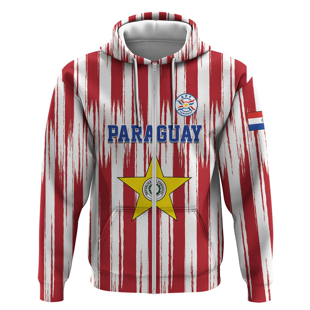 Paraguay Football Mundial 2026 Zip Hoodie Lion Vencer O Morir Supporter