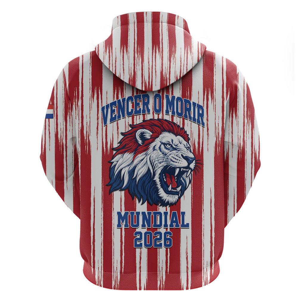 Paraguay Football Mundial 2026 Zip Hoodie Lion Vencer O Morir Supporter
