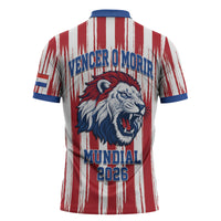 Paraguay Football Mundial 2026 Zipper Polo Shirt Lion Vencer O Morir Supporter
