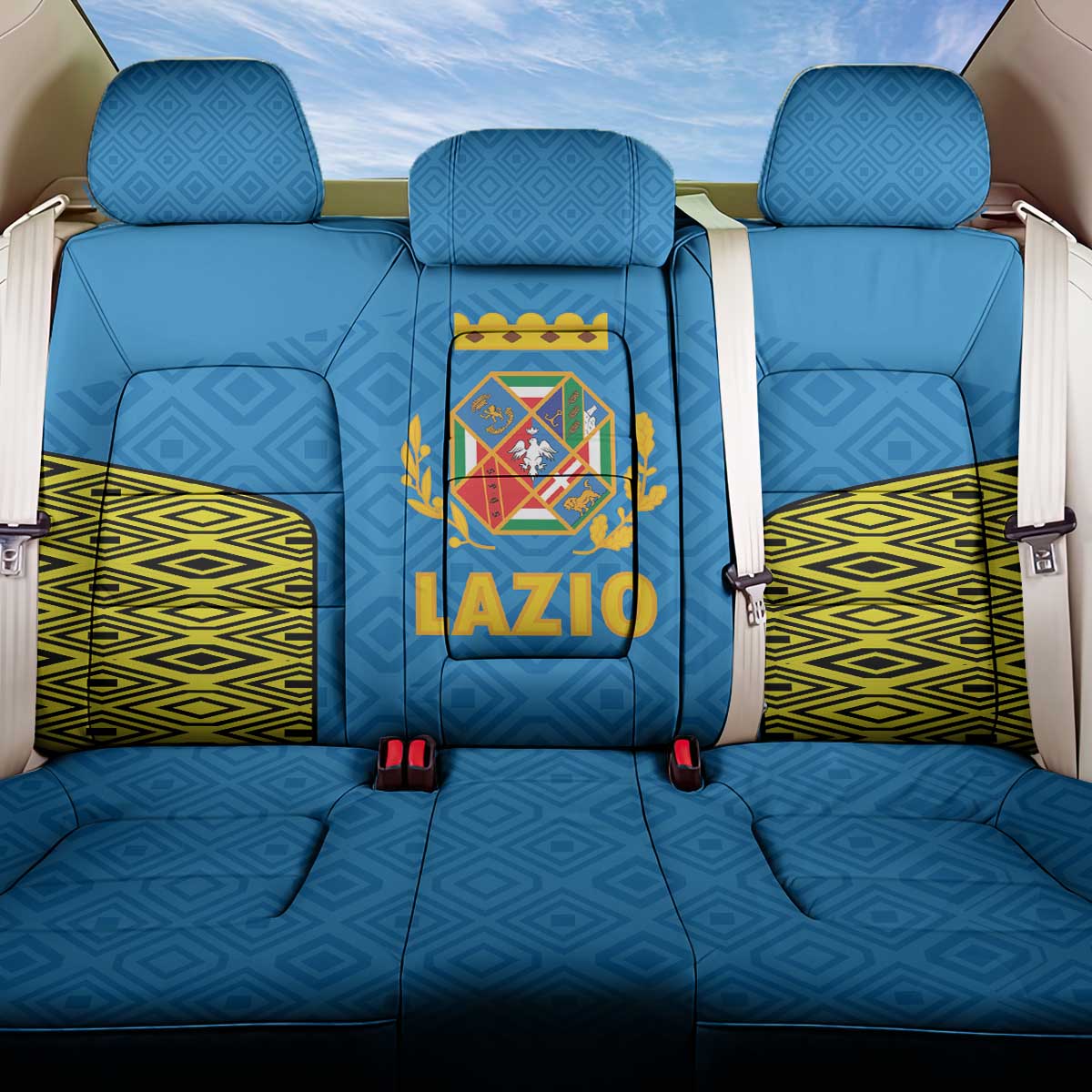 Italy Lazio Back Car Seat Cover Flag Style - Wonder Print Shop