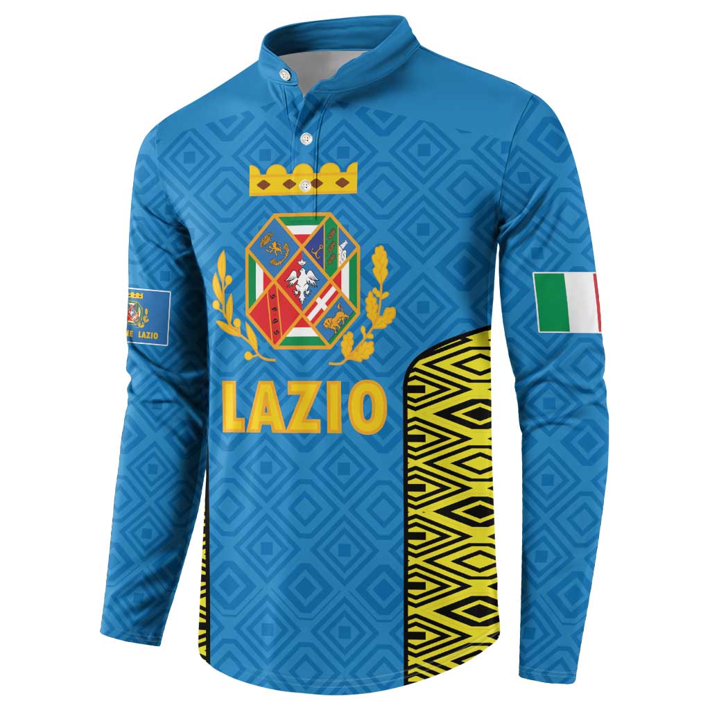 Italy Lazio Button Sweatshirt Flag Style LT19