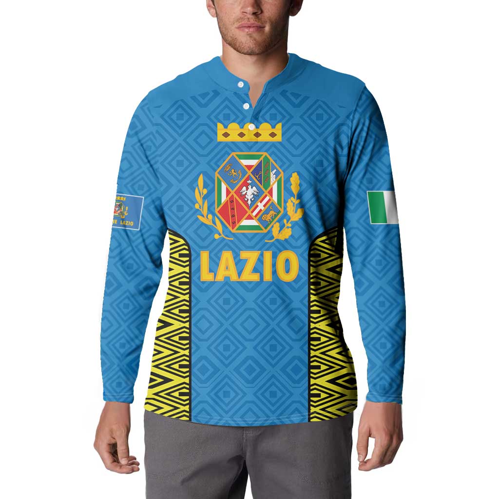 Italy Lazio Button Sweatshirt Flag Style LT19