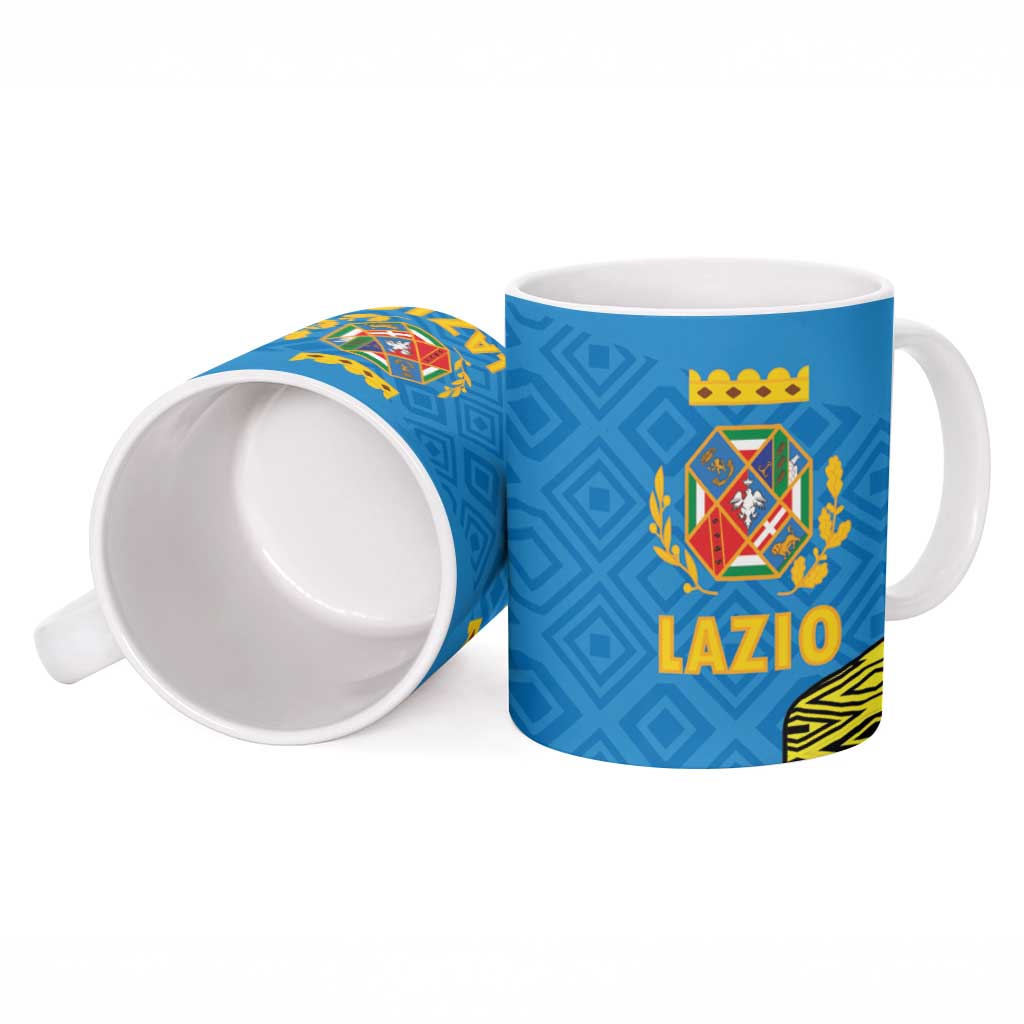 Italy Lazio Ceramic Mug Flag Style - Wonder Print Shop