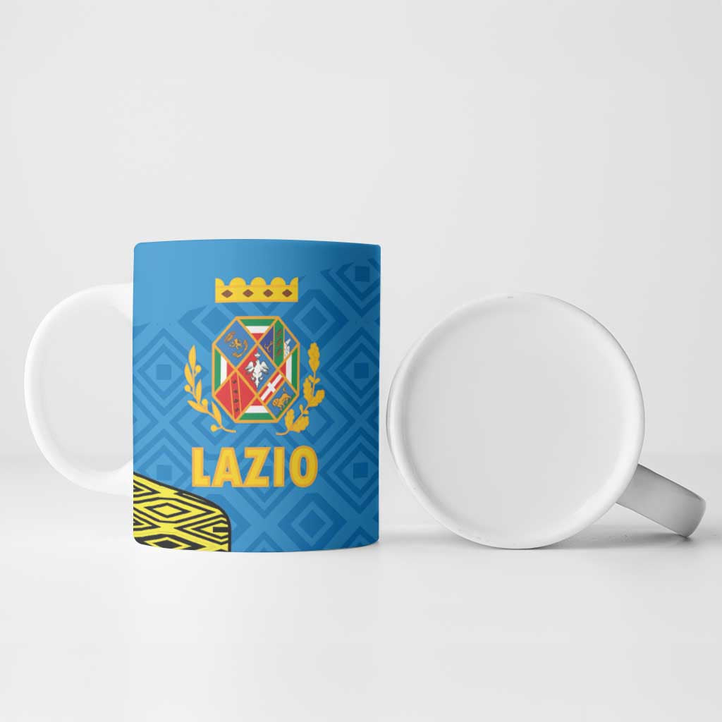Italy Lazio Ceramic Mug Flag Style - Wonder Print Shop