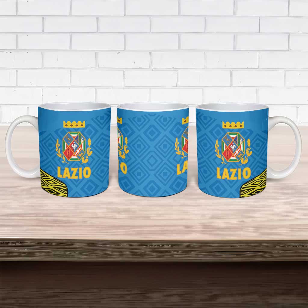 Italy Lazio Ceramic Mug Flag Style - Wonder Print Shop