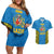 Italy Lazio Couples Matching Off Shoulder Short Dress and Hawaiian Shirt Flag Style LT19