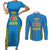 Italy Lazio Couples Matching Short Sleeve Bodycon Dress and Long Sleeve Button Shirt Flag Style LT19