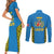 Italy Lazio Couples Matching Short Sleeve Bodycon Dress and Long Sleeve Button Shirt Flag Style LT19