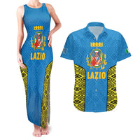 Italy Lazio Couples Matching Tank Maxi Dress and Hawaiian Shirt Flag Style LT19