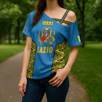 Italy Lazio Cross Shoulder Shirt Flag Style LT19