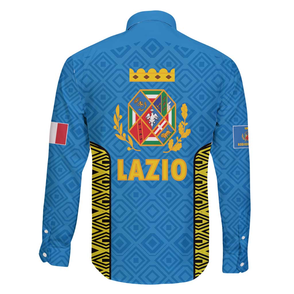 Italy Lazio Family Matching Long Sleeve Bodycon Dress and Hawaiian Shirt Flag Style LT19