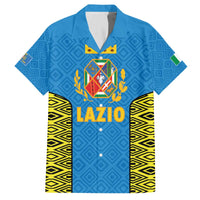 Italy Lazio Family Matching Off The Shoulder Long Sleeve Dress and Hawaiian Shirt Flag Style LT19