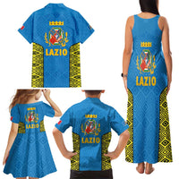 Italy Lazio Family Matching Tank Maxi Dress and Hawaiian Shirt Flag Style LT19