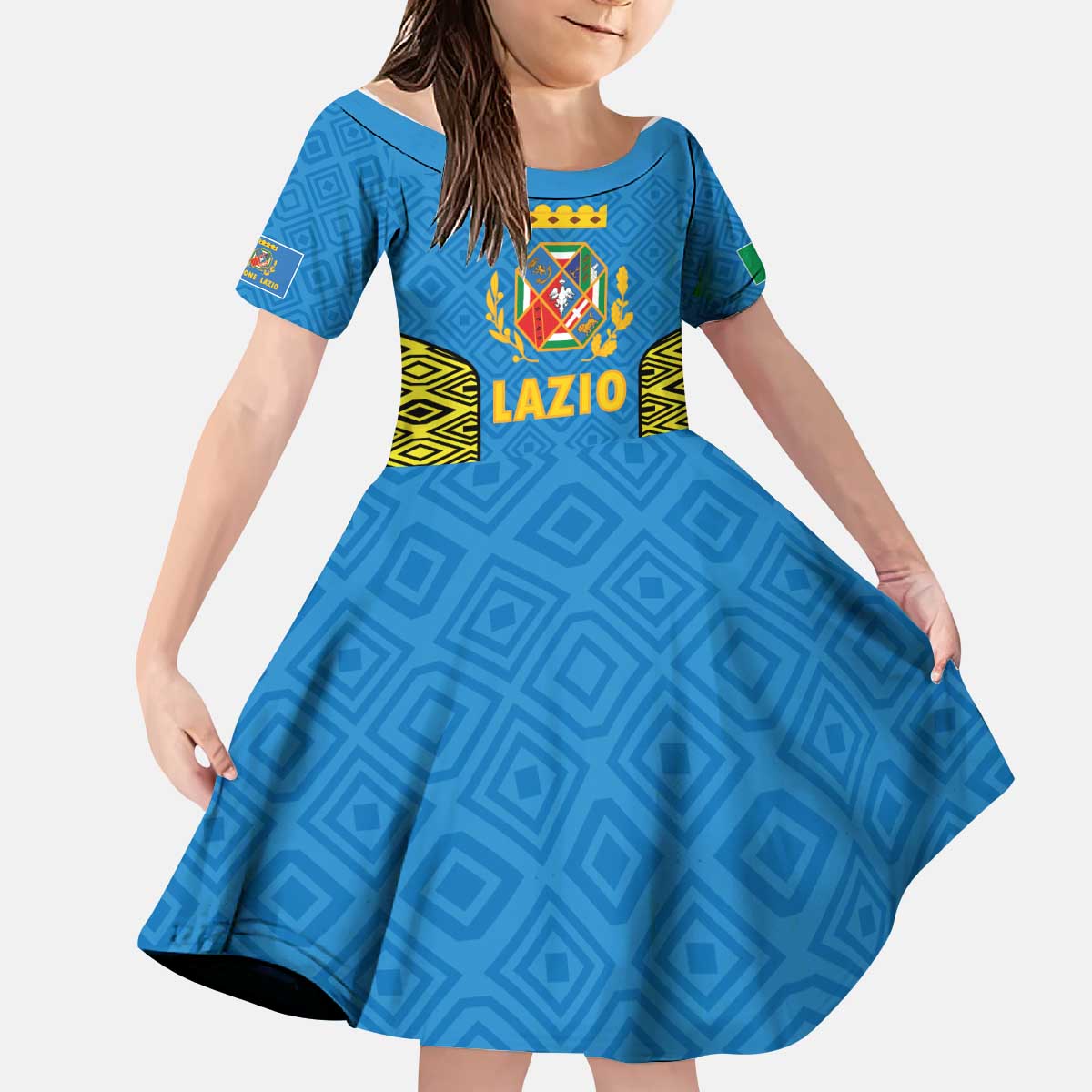 Italy Lazio Kid Short Sleeve Dress Flag Style LT19