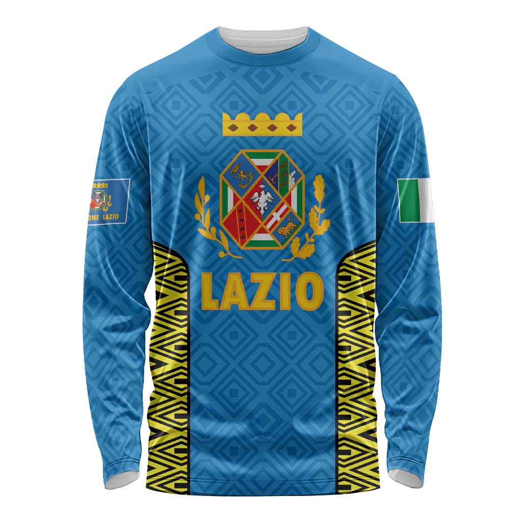 Italy Lazio Long Sleeve Shirt Flag Style LT19