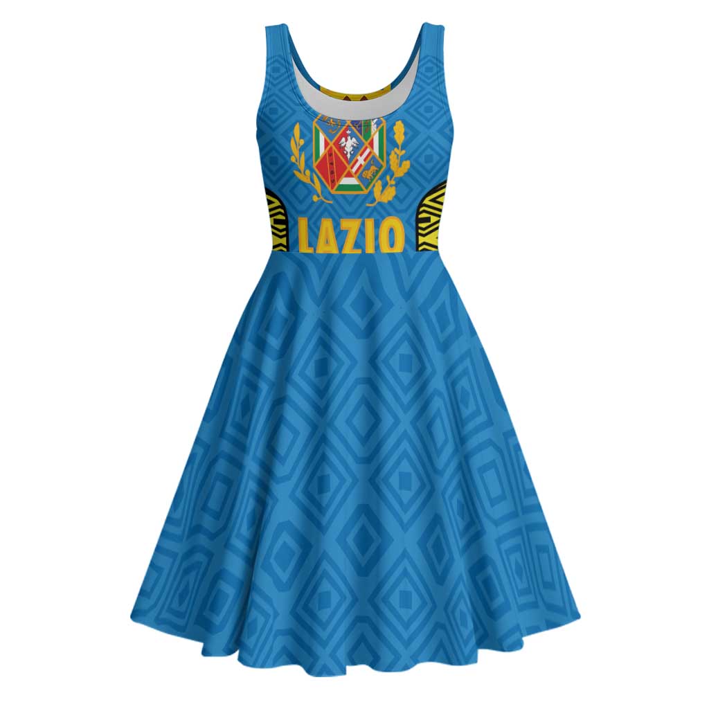 Italy Lazio Midi Dress Flag Style - Wonder Print Shop