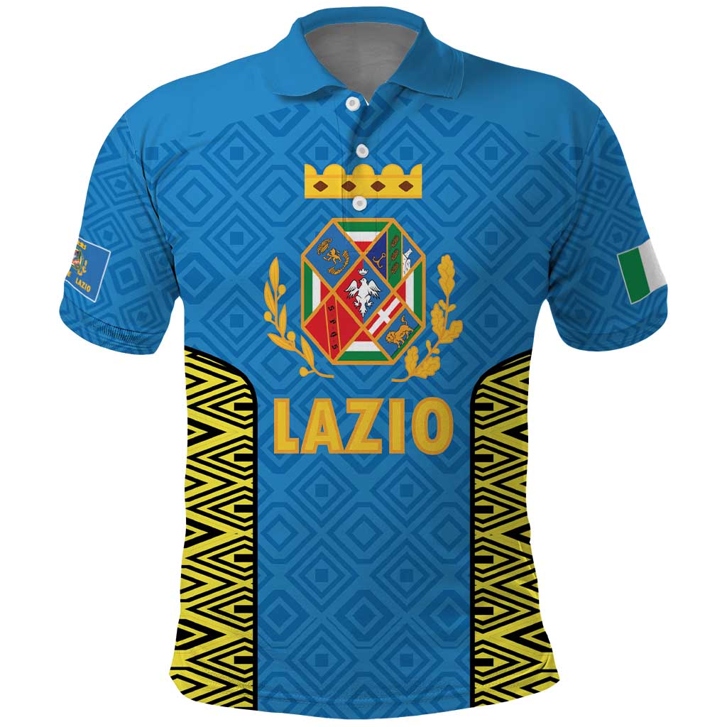 Italy Lazio Polo Shirt Flag Style LT19