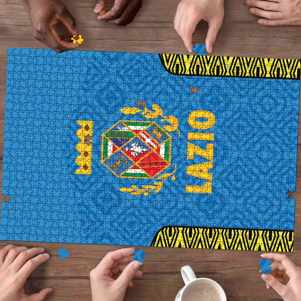 Italy Lazio Puzzle Flag Style - Wonder Print Shop
