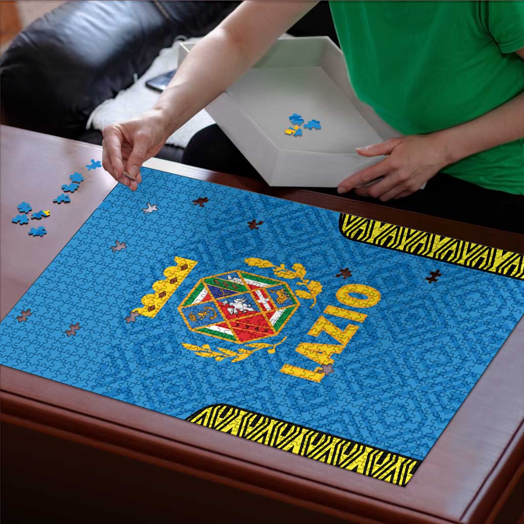 Italy Lazio Puzzle Flag Style - Wonder Print Shop