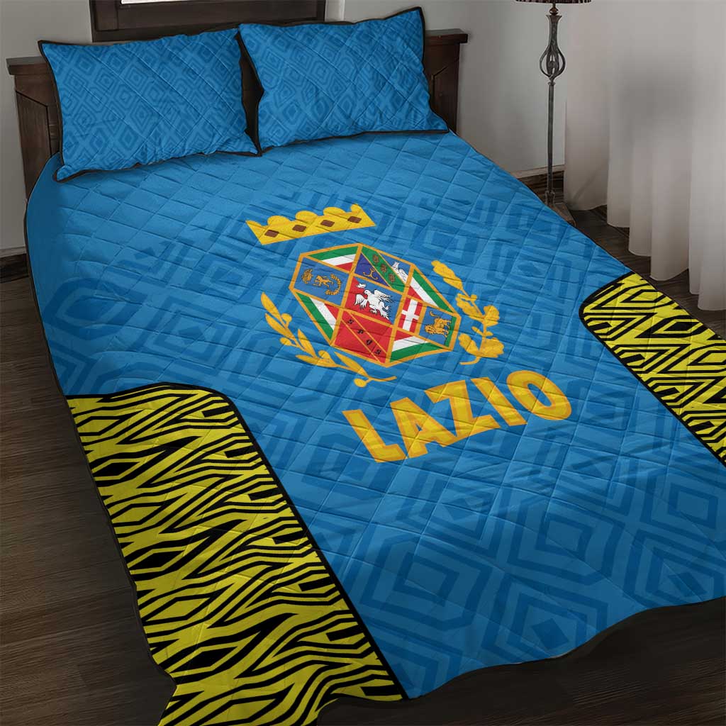 Italy Lazio Quilt Bed Set Flag Style - Wonder Print Shop