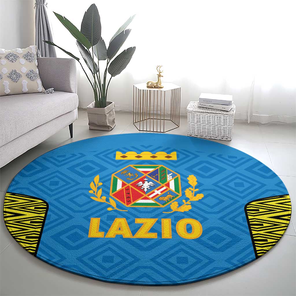 Italy Lazio Round Carpet Flag Style - Wonder Print Shop