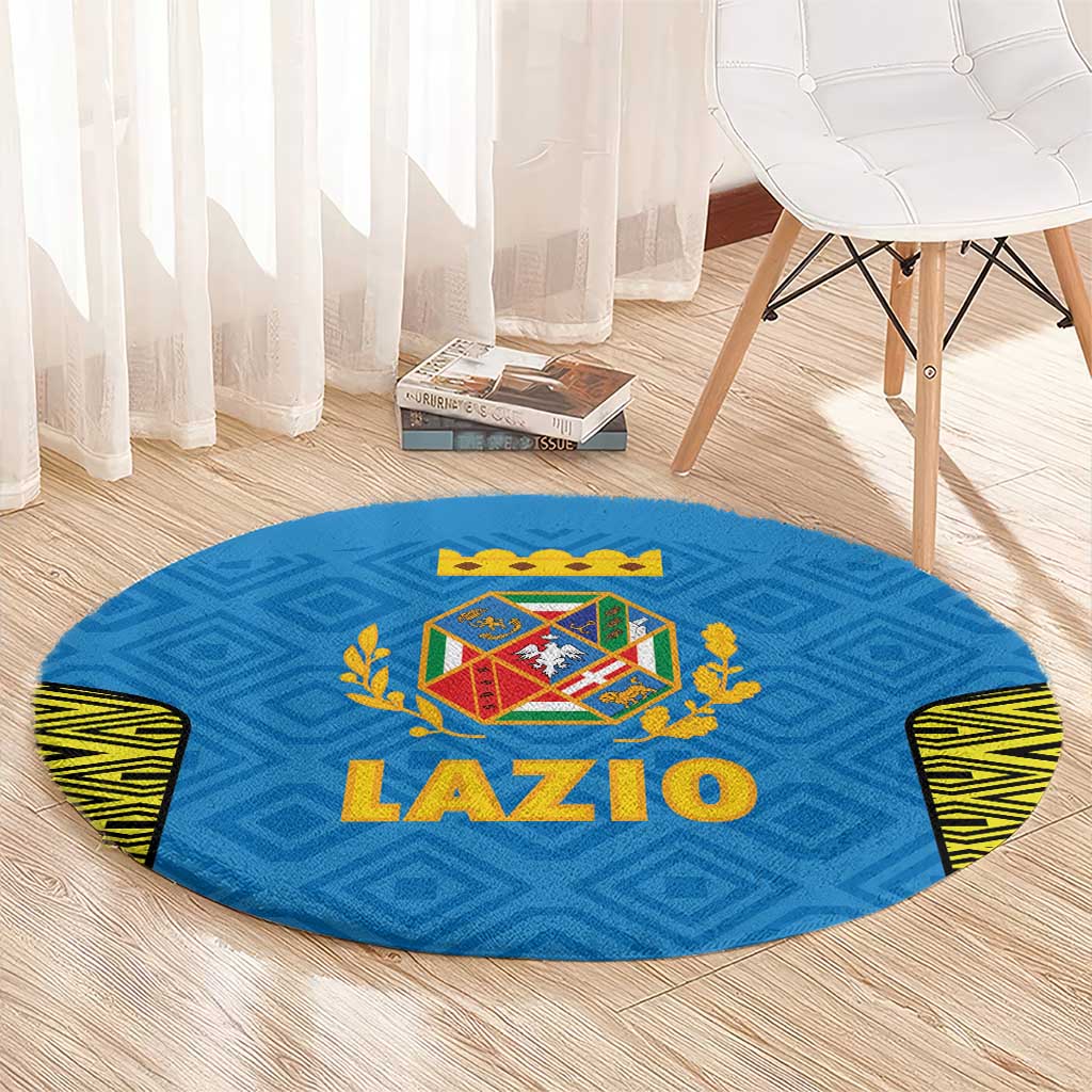 Italy Lazio Round Carpet Flag Style - Wonder Print Shop