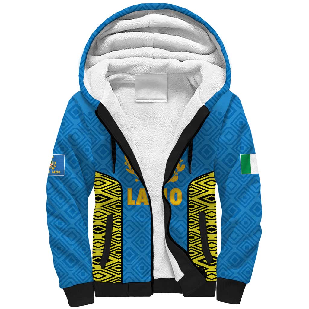 Italy Lazio Sherpa Hoodie Flag Style LT19
