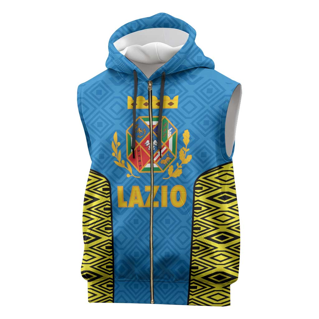 Italy Lazio Sleeveless Zip Hoodie Flag Style LT19