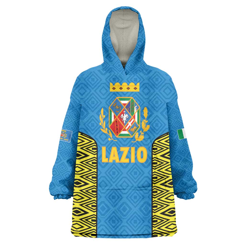 Italy Lazio Wearable Blanket Hoodie Flag Style LT19
